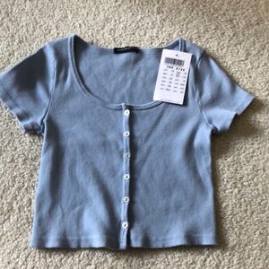BRANDY MELVILLE Blue cropped tee